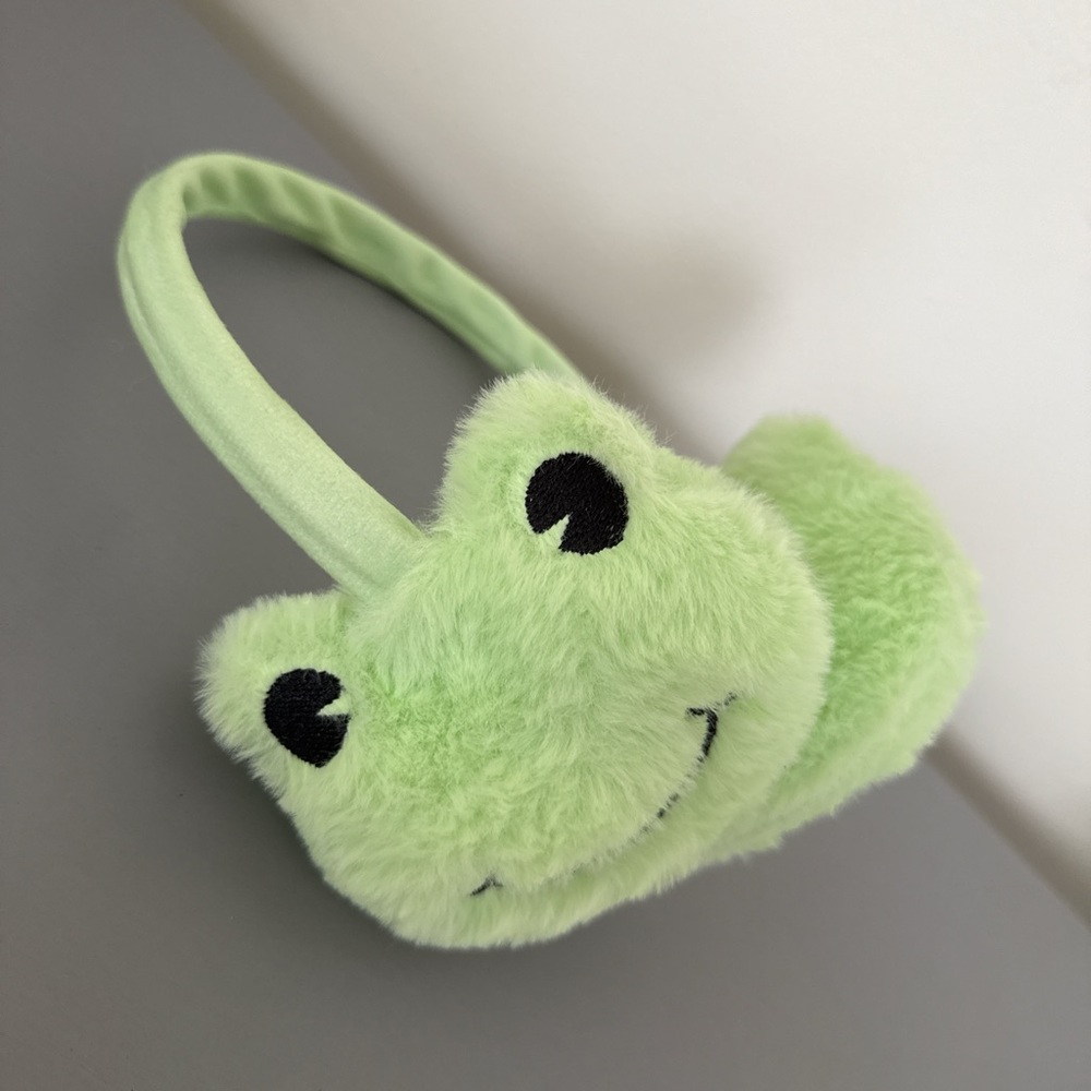 Cute Green Frog Plush Ear Muffs